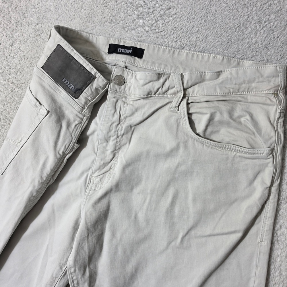 Mavi Matt Pants Mens 42/32 Gray Regular‎ Fit Stretch M00337